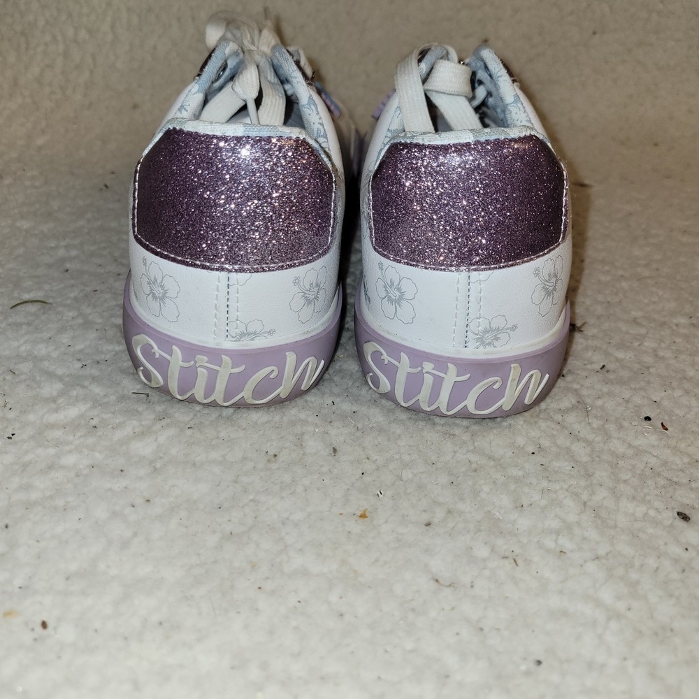 Ground Up Disney Stitch Womens Lace Up Sneakers Size 8 Purple Glitter - Picture 6 of 13